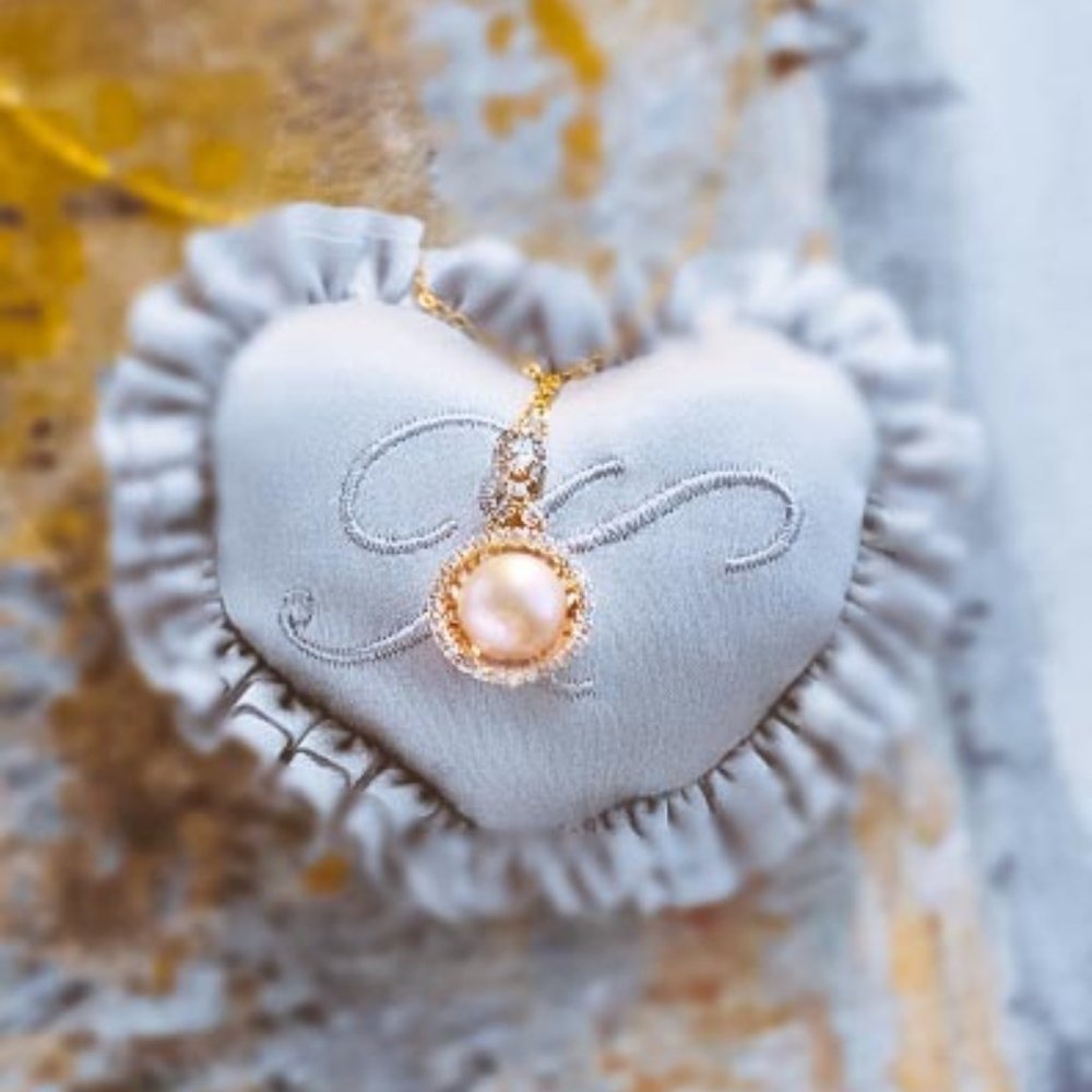 Genuine Freshwater Pearl Gold Vermeil Necklace Chain for her Pearl Lovers - Picture 2 of 6